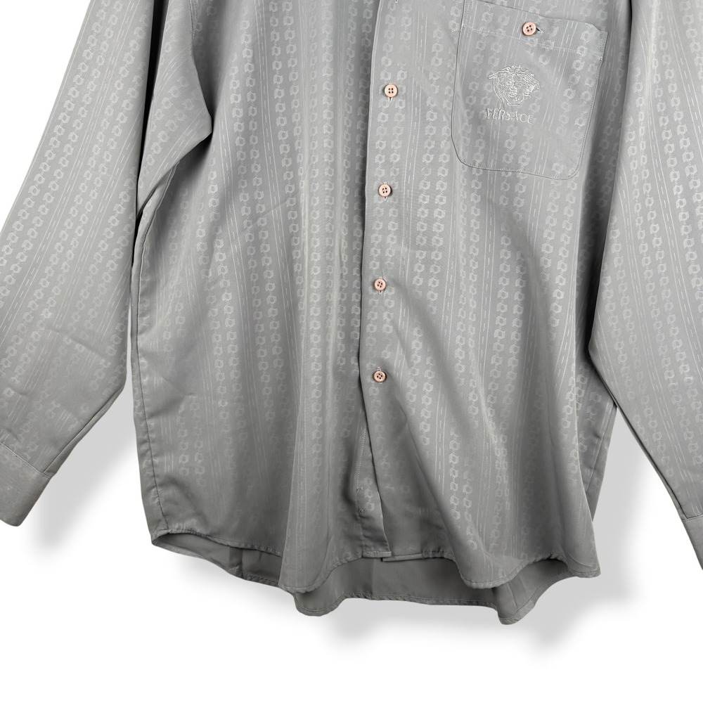 Versace Jeans Couture Shirt Mens Size Large Embroidered Medusa Luxe‎ Vintage Y2K - Picture 8 of 9